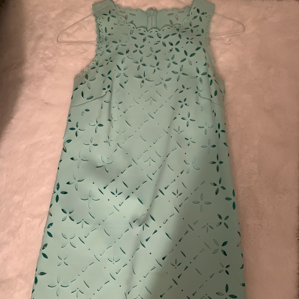 JCrew mint cutout dress